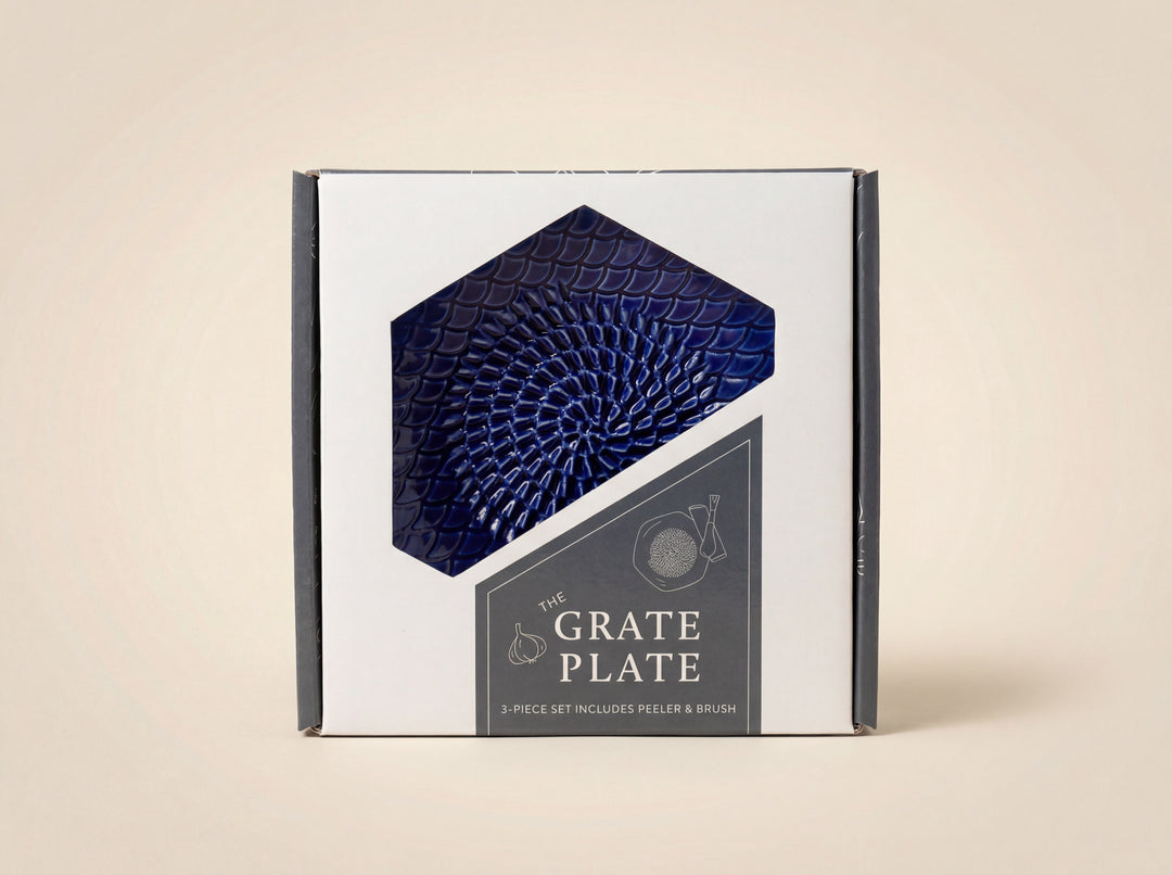 Ceramic Grating Plate (Includes Garlic Peeler & Brush)