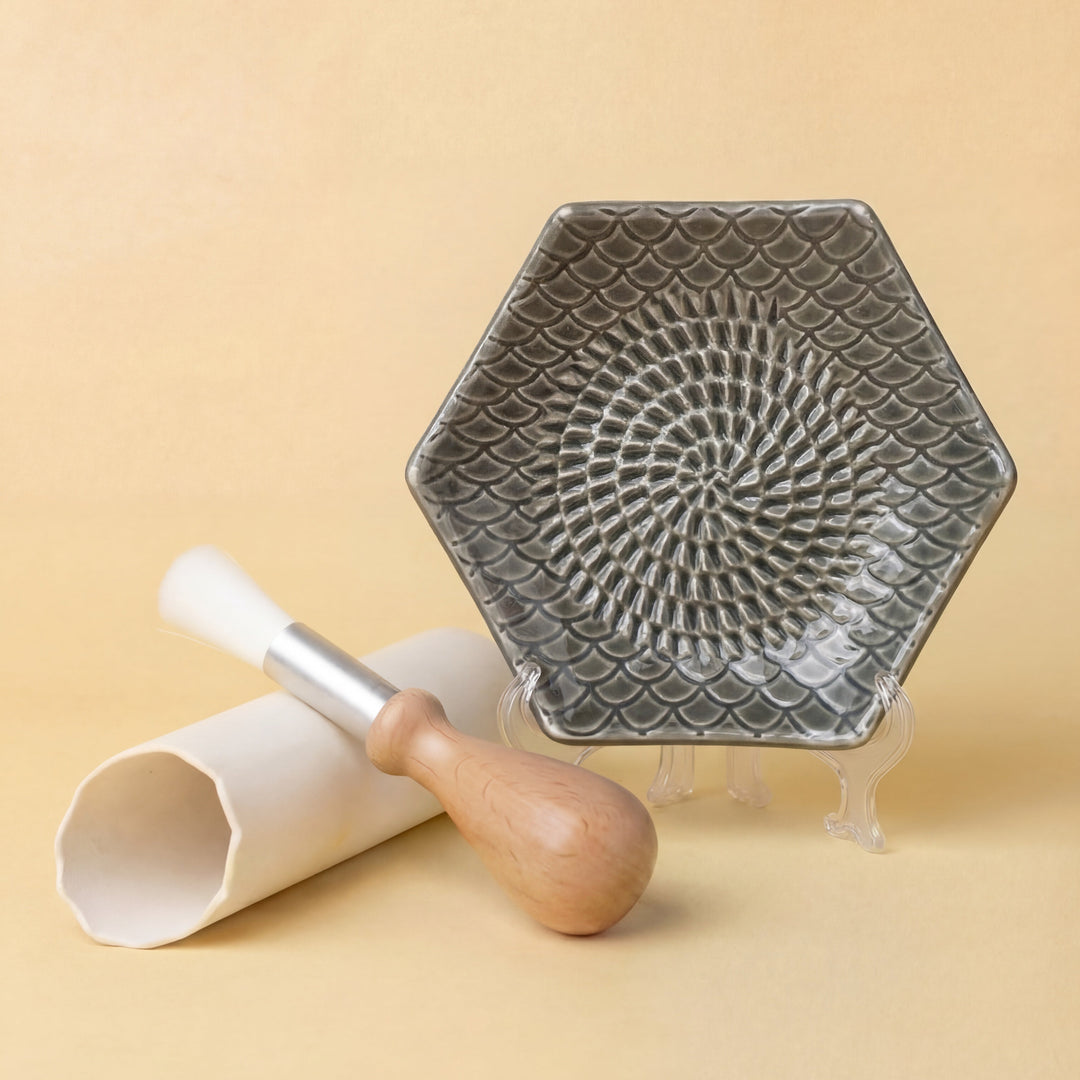 ceramic garlic grater plate great dish ginger