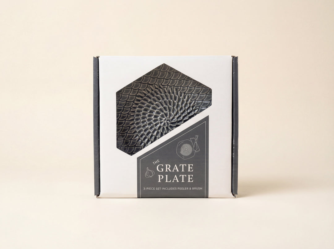 Ceramic Grating Plate (Includes Garlic Peeler & Brush)