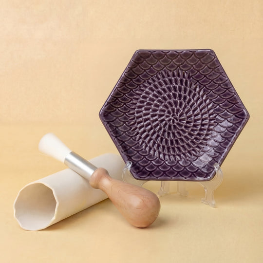 ceramic grater dish ginger garlic great plate