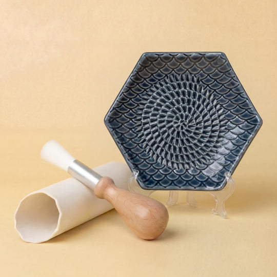 ceramic grater dish great plate garlic ginger 