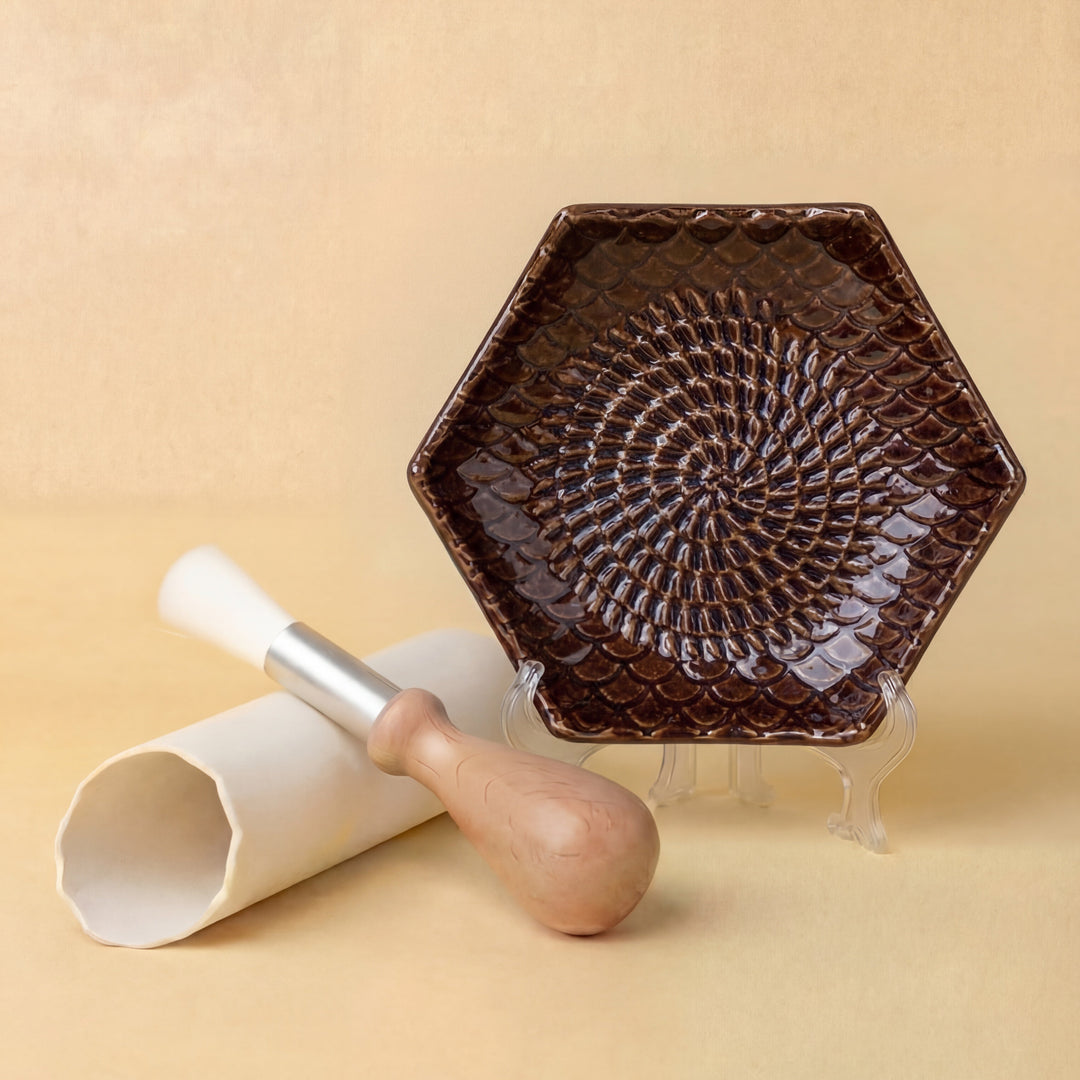 handmade ceramic garlic grater great plate