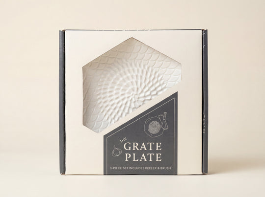 Ceramic Grating Plate (Includes Garlic Peeler & Brush)